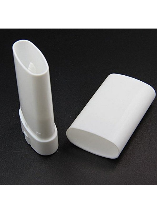 UPSTORE 10Pcs Empty Oval White Containers Small Sample Tubes Plastic Lip Balm Tubes Lipstick Tube 15Ml5Ml (15Ml) - Image 3