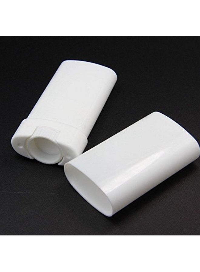 UPSTORE 10Pcs Empty Oval White Containers Small Sample Tubes Plastic Lip Balm Tubes Lipstick Tube 15Ml5Ml (15Ml) - Image 4