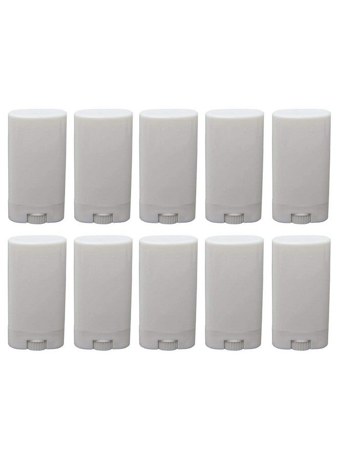 UPSTORE 10Pcs Empty Oval White Containers Small Sample Tubes Plastic Lip Balm Tubes Lipstick Tube 15Ml5Ml (15Ml) - Image 1