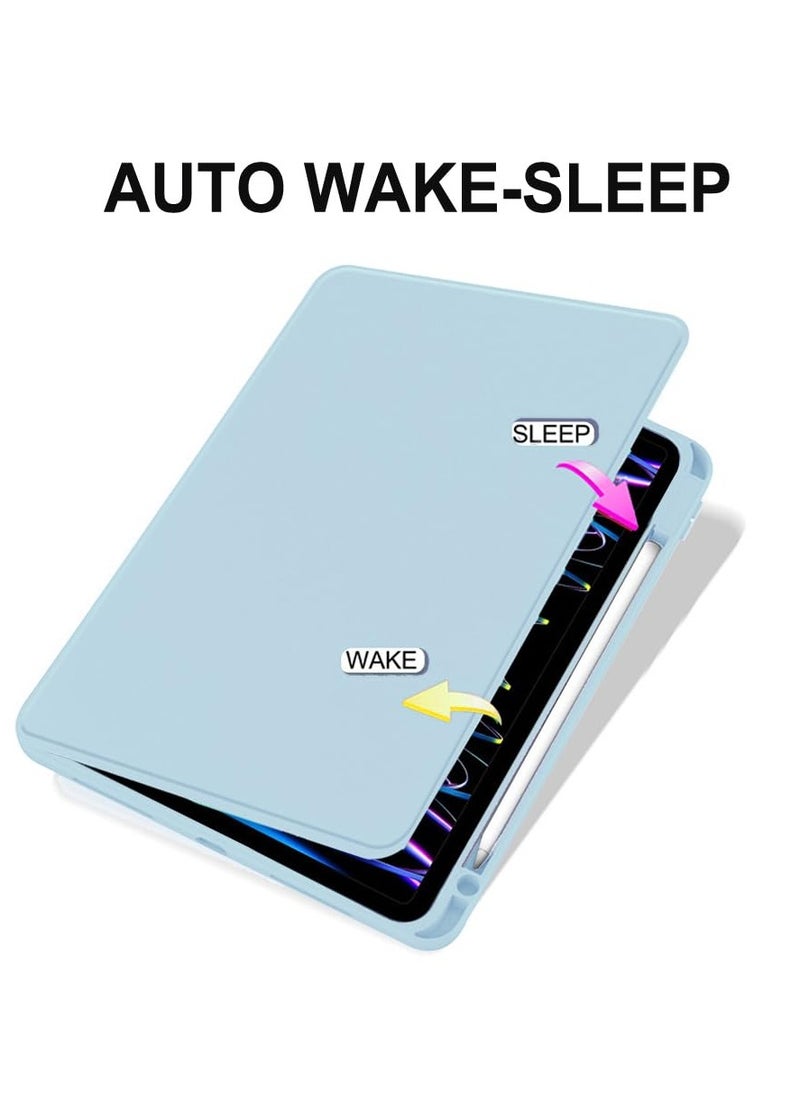 Generic - HUAWEI Matepad SE 11 inch,Tablet Protective Case With Pen Slot, Acrylic 360 ° Rotating Design, Automatic Wake-up/sleep, Soft Leather,Blue - Image 1