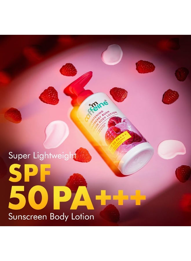 إم كافيين لوشن الجسم الواقي من الشمس من إم كافيين بعامل حماية من الشمس 50 PA+++ | لوشن للجسم مُنعش ومُزيل للسمرة، غني بفيتامين سي والتوت البري والنياسيناميد | خفيف الوزن، غير لزج، يحمي من الشمس - 200 مل - Image 4