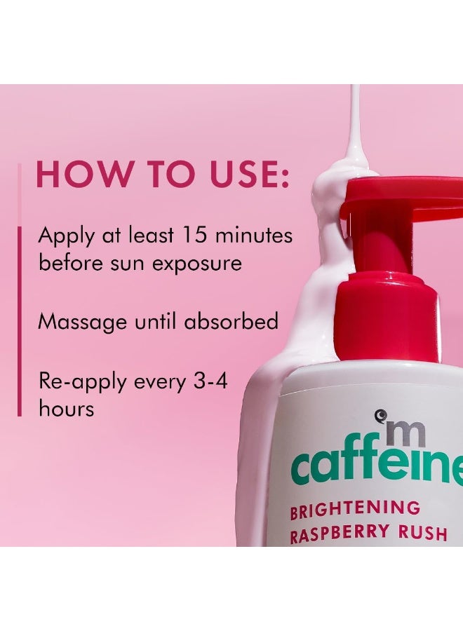 إم كافيين لوشن الجسم الواقي من الشمس من إم كافيين بعامل حماية من الشمس 50 PA+++ | لوشن للجسم مُنعش ومُزيل للسمرة، غني بفيتامين سي والتوت البري والنياسيناميد | خفيف الوزن، غير لزج، يحمي من الشمس - 200 مل - Image 3