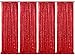 QueenDream Red Sequin Backdrop 4 Panels 2FTx8FT Christmas Party Backdrop Curtains Photo Background Drapes Glitter - Image 2