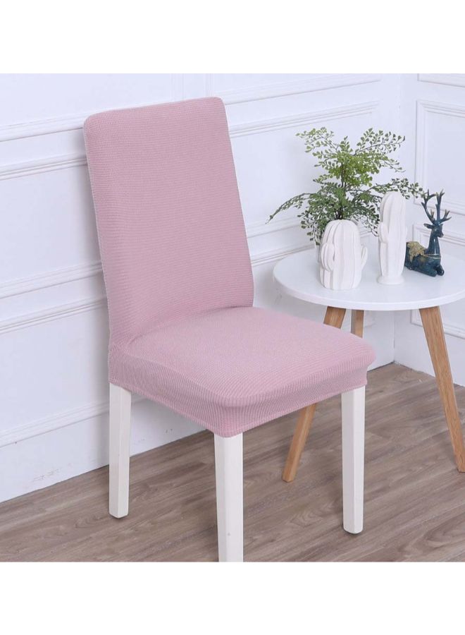 NIBEMINENT Dust Proof Solid Pattern Chair Cover Light Pink