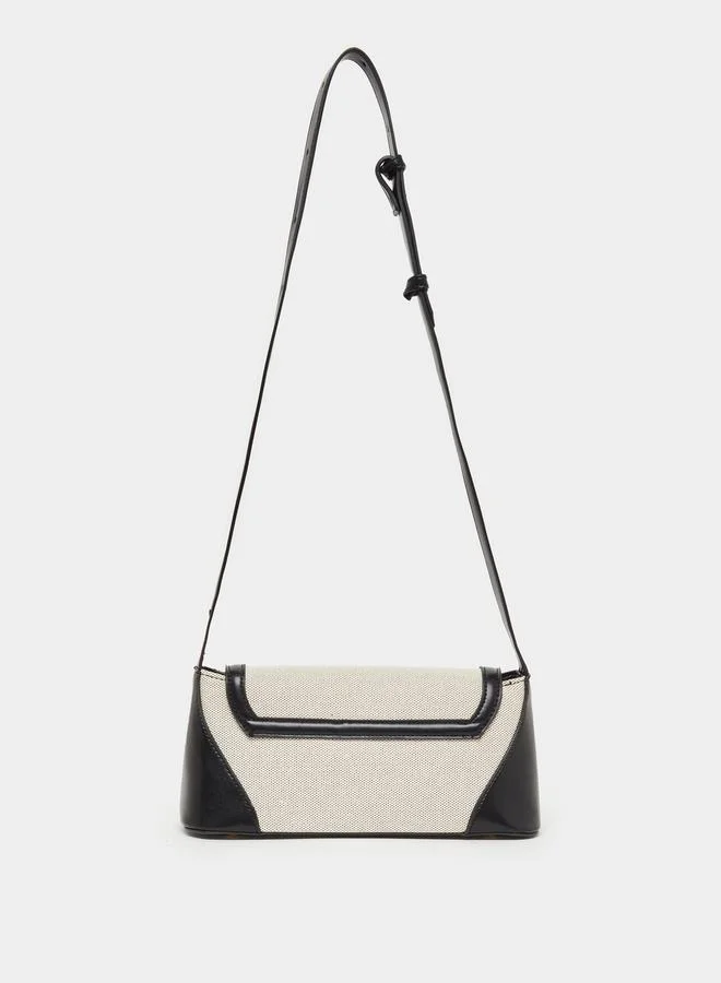 Styli Two Tone Shoulder Bag with Adjustable Strap