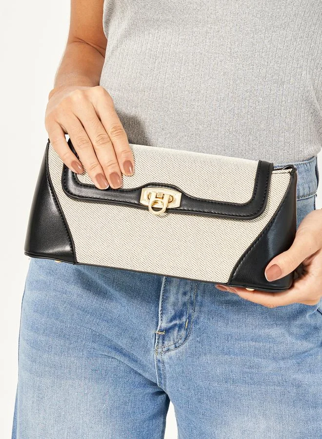 Styli Two Tone Shoulder Bag with Adjustable Strap