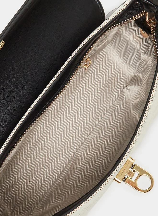 Styli Two Tone Shoulder Bag with Adjustable Strap