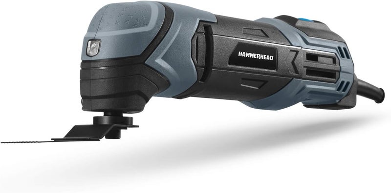 HAMMERHEAD 2.2-Amp Oscillating Multi-Tool with 1pc Flush Cut Blade, 1pc Semicircle Saw Blade, 1pc Sanding pad, 3pcs Sanding Paper - HAMT022 - Image 2