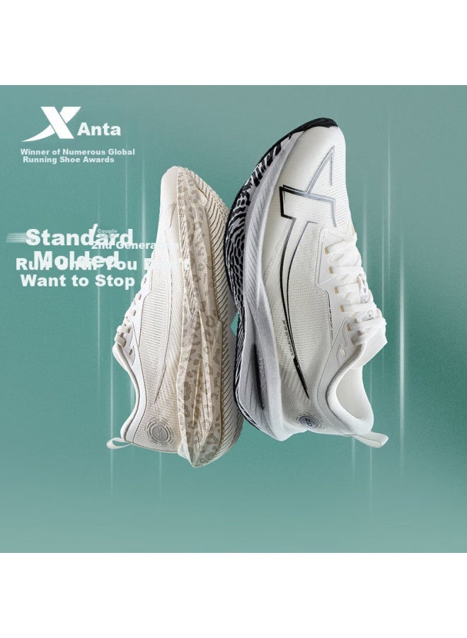 Xtep One-piece Molded Second Generation Women's Running Shoes Sports Shoes Breathable Lightweight Shock Absorption Speed Training Professional Running Shoes - Image 1