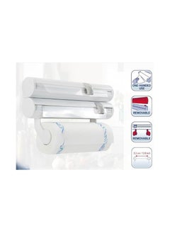 Generic Triple Kitchen Wall-Mounted Roll Holder for Foil, Cling Film, and Paper Towel  - Image 2