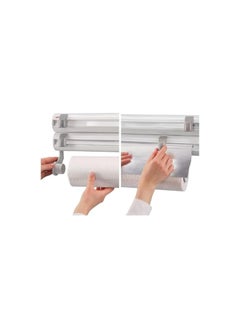 Generic Triple Kitchen Wall-Mounted Roll Holder for Foil, Cling Film, and Paper Towel  - Image 3