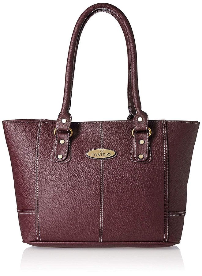 Fostelo Women's Everly Satchel Tote Handbag for Women | Ladies Purse | Stylish Shoulder Bag | Gift For Women | Maroon - Image 1