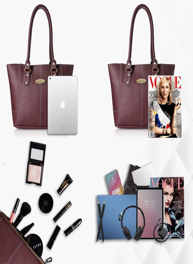 Fostelo Women's Everly Satchel Tote Handbag for Women | Ladies Purse | Stylish Shoulder Bag | Gift For Women | Maroon - Image 5