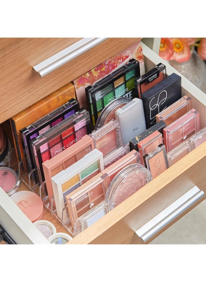 منظم مكياج لوحة ظلال العيون الأكريليك - منظم لوحة مكياج مكون من 7 أقسام - حامل تخزين لعرض مستحضرات التجميل للوحات ظلال العيون وأحمر الخدود ومجموعات تحديد الوجه والنظارات الشمسية - Image 3