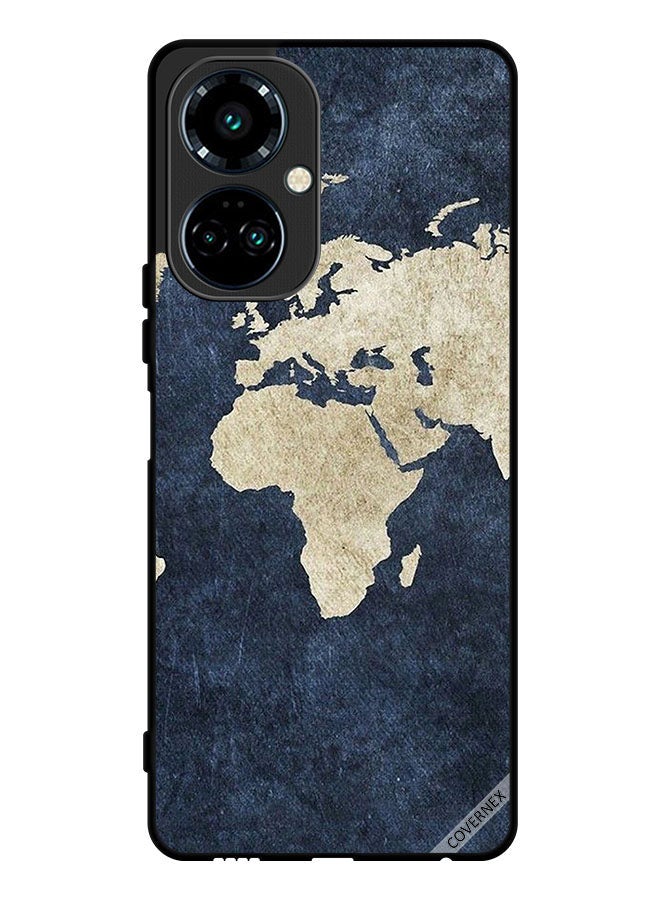 Covernex Protective Case Cover For Tecno Camon 19 Map On Jeans Pattern - Image 1