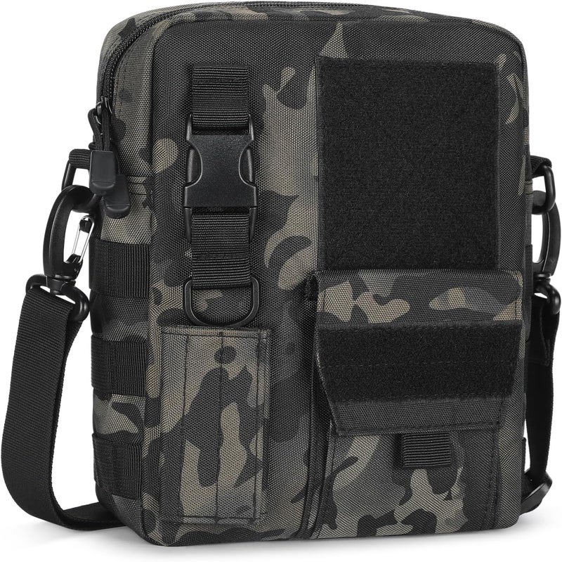 Wowelife Small Canvas Messenger Bag Classic Vintage Black Shoulder bag Small Tactical Bag Brown Crossbody Casual Pack - Image 1