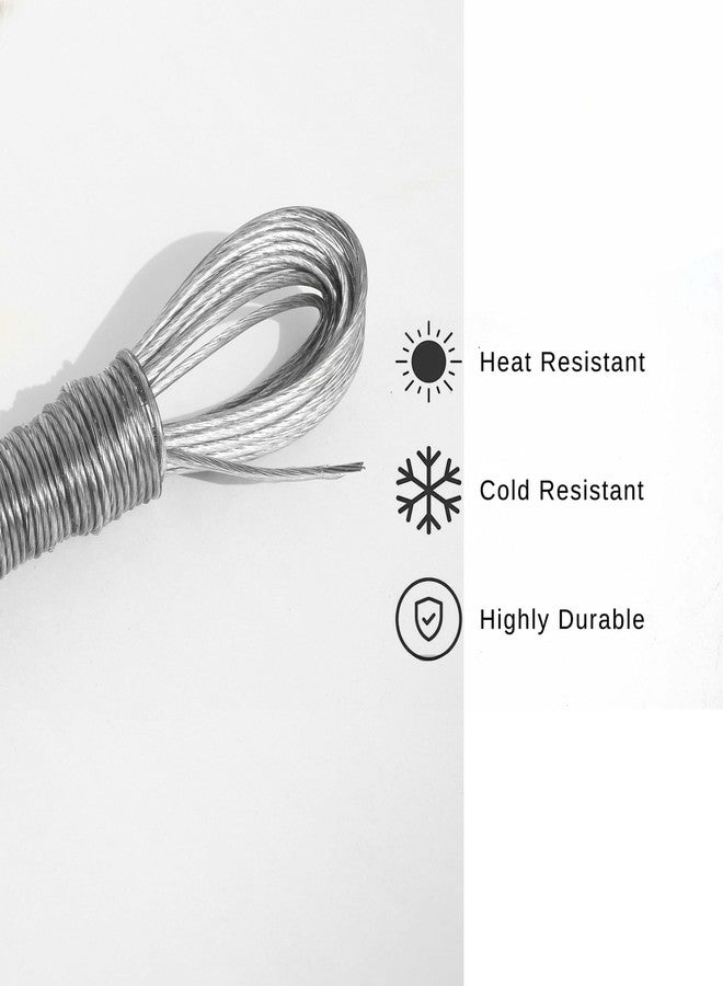 Pure Source India PVC Coated Steel Wire Rope for Drying Clothes/Clothesline/Ideal for Drying Heavy Clothes | Grey Colour | Pack of 1| 2mm Thick| (10 MTR) (Colour as per Availability) - Image 5