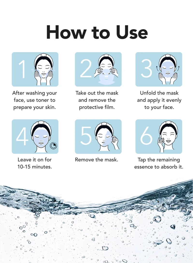 maymedic Korean Face Sheet Mask with Hyaluronic Acid 5 pcs - Natural Beauty Skincare For All Skin Types - Hydrating & Moisturizing for Sensitive Skin