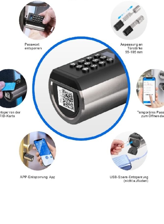 Welock Door Lock Cylinder Double Motor Password And Bluetooth Temporary Password Unlock  - Image 2