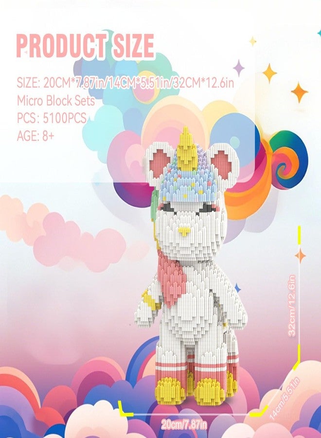 DAHONPA Animal Unicorn Micro Building Blocks Set (5100 Pieces) Gift for Adults and Kids - Image 2