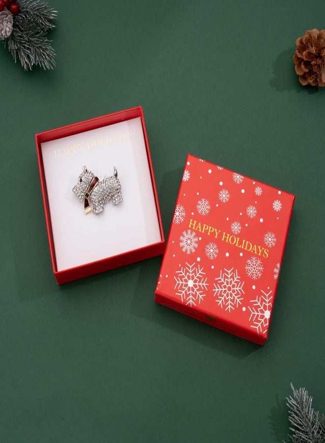 MADISON TYLER Christmas Dog Pin Brooch for Backpacks | Winter Cute Shiny Pave Rhinestone Scottish Terrier Dog | Pins Aesthetic Holiday Gifts for Friends - Image 5