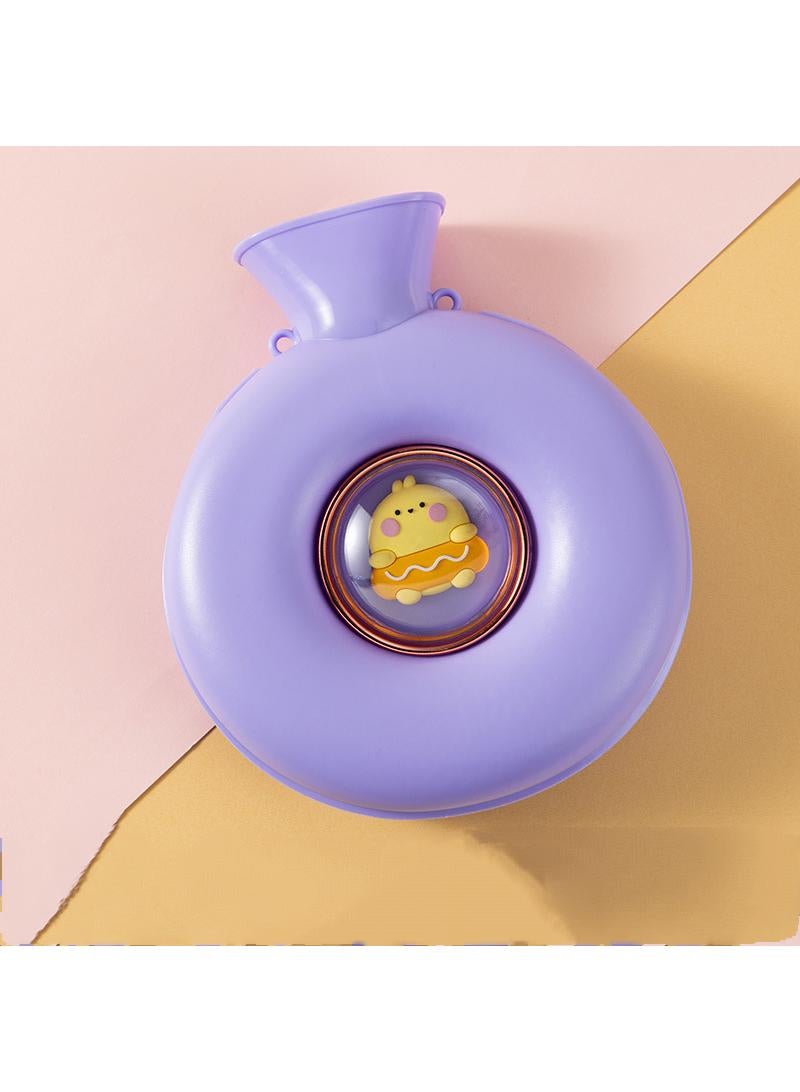 Y&D Doughnut Warm Water Bag Mini Portable Hot Hand Bag Waterflooding PVC Bag 600ml - Image 1