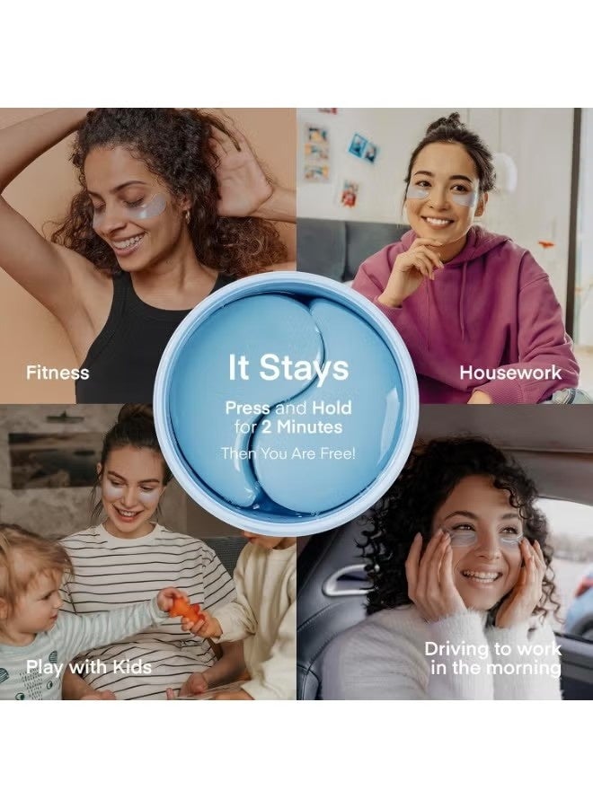 Terez & Honor Under Eye Patches for Dark Circles - 60 Korean Hydrogel Masks for Puffiness, Bags with Caffeine, Hyaluronic Acid, Niacinamide - Undereye Brightening, Hydrating, Anti-Wrinkle & Cooling - Image 2