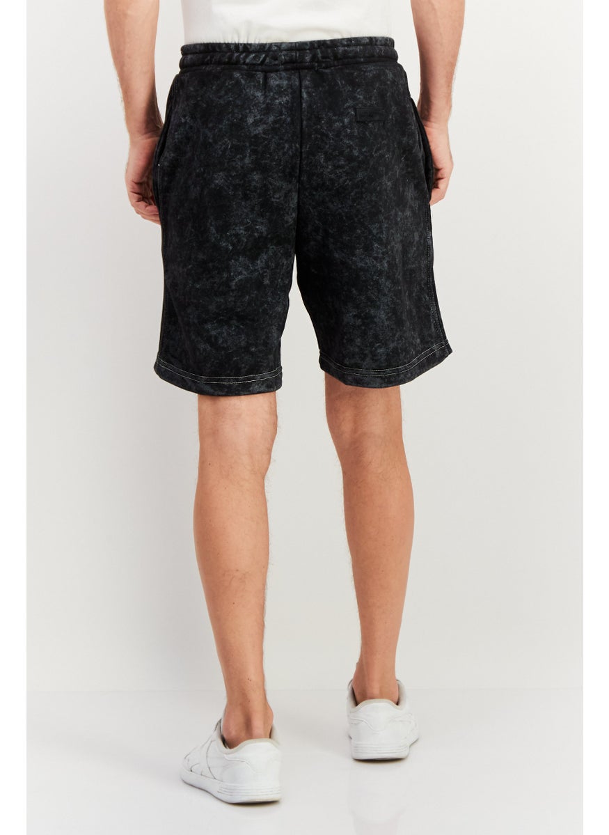 Blank Essentials - Men Brand Logo Basic Shorts, Black - Image 1