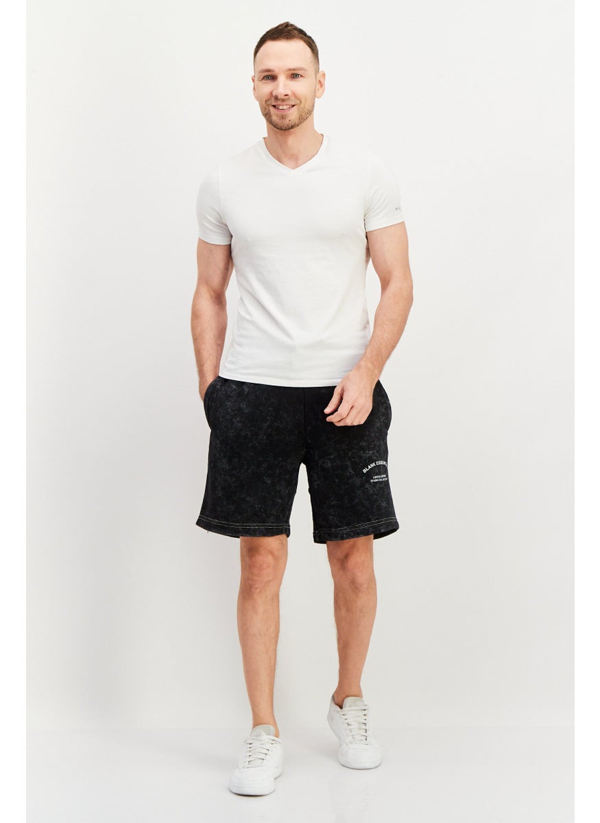 Blank Essentials - Men Brand Logo Basic Shorts, Black - Image 1