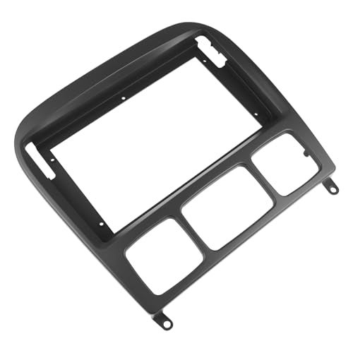 DKMUS Double Din and 9 Inches Radio Dash Kit Compatible with Mercedes Benz S Class W220 1998-2005 Stereo Installation Mount Trim Bezel (Black Color) - Image 4