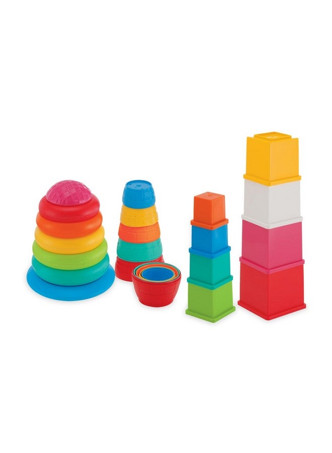 giggles L Giggles - Stack N Nest Toy , Multicolour 3 In 1 Gift Set, Develops Motor Skills , 6 Months & Above, Infant And Preschool Toys - Image 1