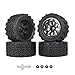 RC Station 12mm Hex RC Wheels and Tires 110 Scale RC Truck Tires and Wheels for Traxxas Rustler Stampede 2wd 4x4 vxl Hoss ERevo Redcat Volcano EPX RIAARIO AMORIL Tires and Wheels Preglued 4PCS - Image 3