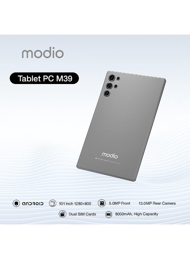 MODIO TAB Modio M39 Tablet – 10.1 Inch HD IPS Display, Android 13, 12+512GB, Dual SIM 4G, 13MP+5MP Camera, 8000mAh Battery, with Keyboard, Mouse, Pen, Case & OTG Adapter (Gray) - Image 3