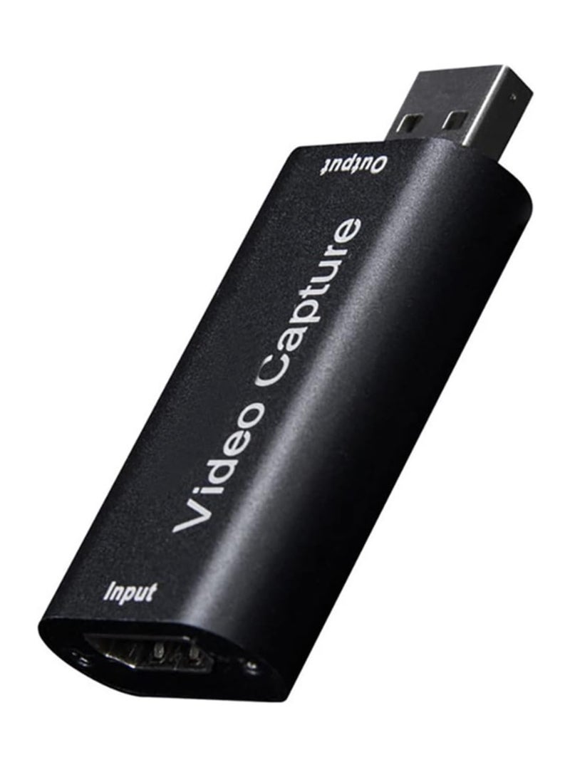 HDMI Video Capture Card USB 2.0 1080P 1920 × 1080 @ 30Hz No Driver Video Recording Card Capture Card HDMI USB Adapter Recording Device USB Game Capture Card for Live Streaming Gaming Video Conference - Image 1
