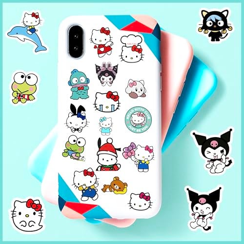 True Flair Trueflair Kitty Pack of 55 Vinyl Laptop Stickers, Random Designs, for Laptop, Journal, Bike Helmet, Diary, Guitar, Mobile, Waterproof, Self-Adhesive (Kitty) - Image 5