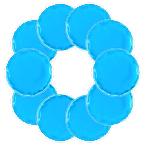 GGSTDDUP Reusable Ice Packs for Injuries 10 Pack Round Ice Packs for Face Gel Ice Pads Small Hot Cold Compress Ice Bag for Eyes After Surgery Face Wisdom Teeth Breast Surgery Blue - Image 2