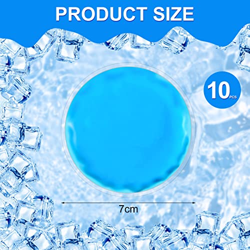 GGSTDDUP Reusable Ice Packs for Injuries 10 Pack Round Ice Packs for Face Gel Ice Pads Small Hot Cold Compress Ice Bag for Eyes After Surgery Face Wisdom Teeth Breast Surgery Blue - Image 5