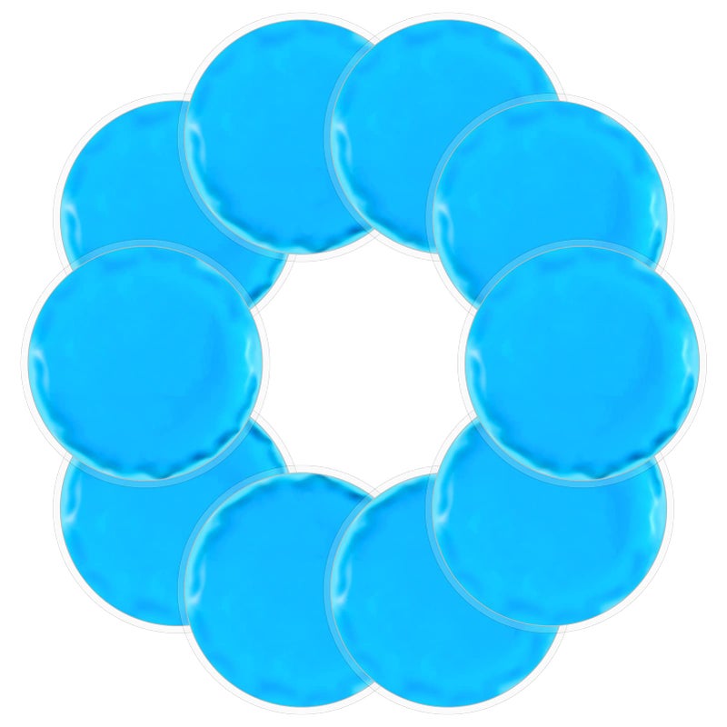 GGSTDDUP Reusable Ice Packs for Injuries 10 Pack Round Ice Packs for Face Gel Ice Pads Small Hot Cold Compress Ice Bag for Eyes After Surgery Face Wisdom Teeth Breast Surgery Blue - Image 3