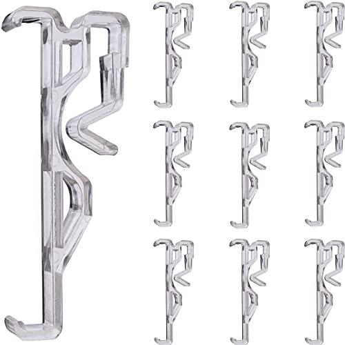 Cutelec Valance Clips 10pcs 2.5inch Clear Plastic Hidden Retainer Holder Clip for Window Blind Valance,Horizontal Faux & Wood Blinds Parts - Image 1