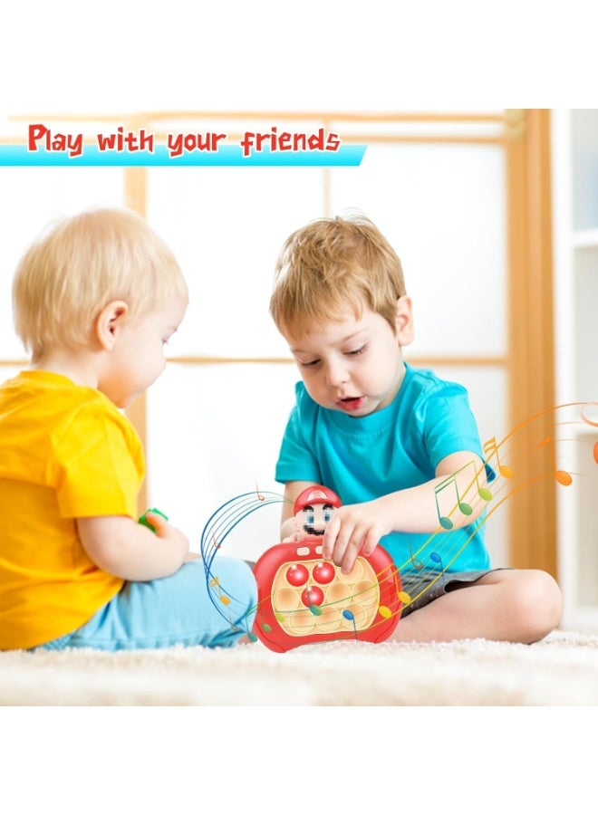 ماريو لعبة فقاعات الدفع السريع، وحدة تحكم ألعاب فقاعات الدفع السريع، ألعاب آلة تخفيف الضغط، لعبة دفع سريعة صغيرة محمولة باليد، لعبة ألغاز البوب، هدية للأولاد والبنات - Image 2