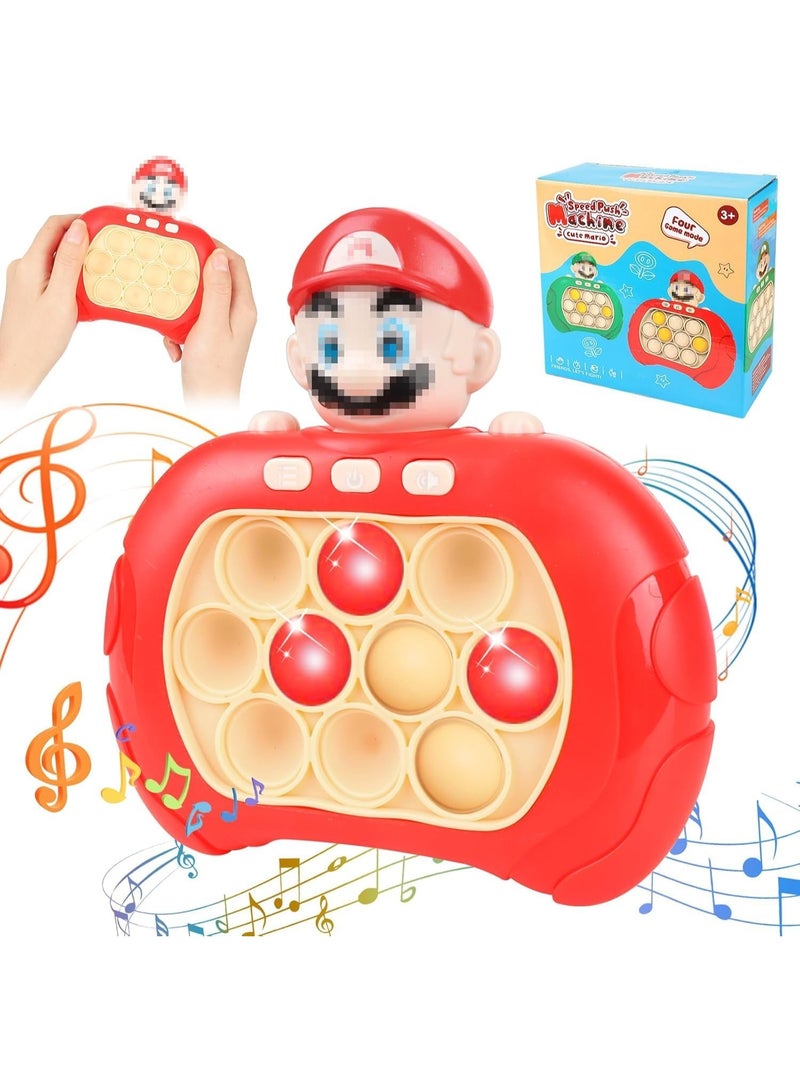 ماريو لعبة فقاعات الدفع السريع، وحدة تحكم ألعاب فقاعات الدفع السريع، ألعاب آلة تخفيف الضغط، لعبة دفع سريعة صغيرة محمولة باليد، لعبة ألغاز البوب، هدية للأولاد والبنات - Image 1