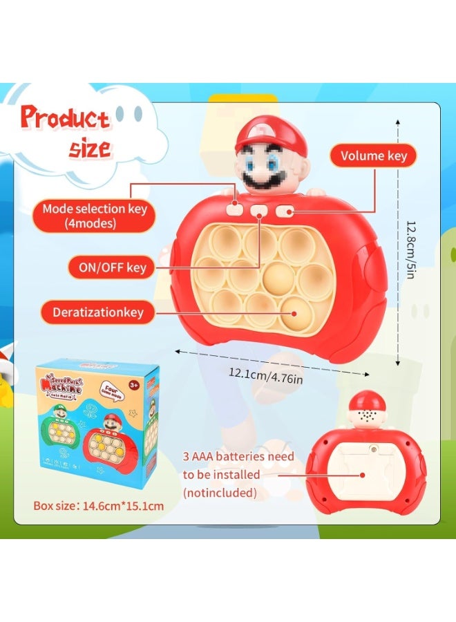 ماريو لعبة فقاعات الدفع السريع، وحدة تحكم ألعاب فقاعات الدفع السريع، ألعاب آلة تخفيف الضغط، لعبة دفع سريعة صغيرة محمولة باليد، لعبة ألغاز البوب، هدية للأولاد والبنات - Image 3