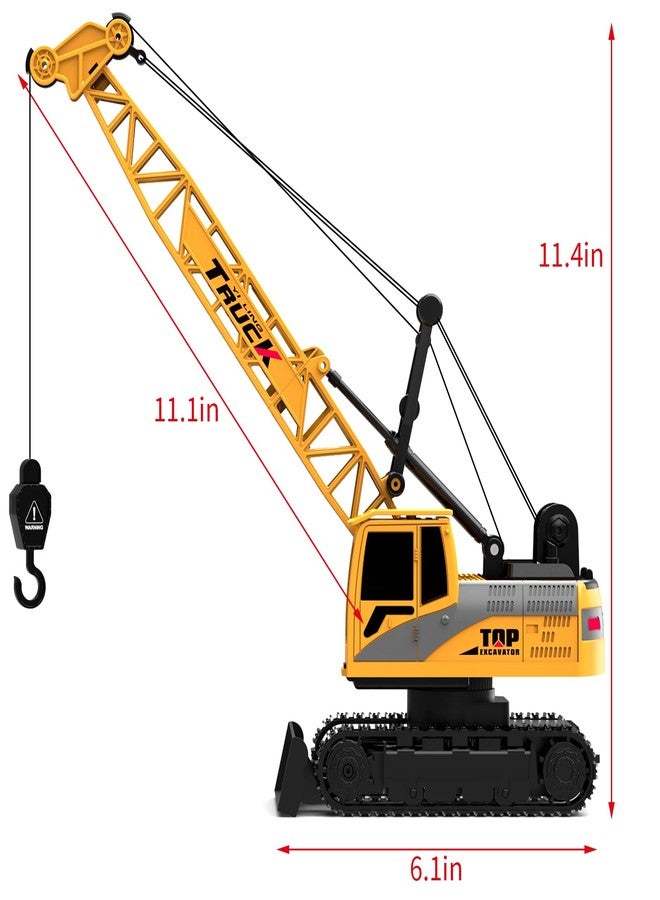 Dwi Dowellin Remote Control Crawler Crane for Boys,11-Channel 2.4GHz RC Construction Crane Toy for Kids Age 3 4-7 8 9 10 Year Old - Image 2