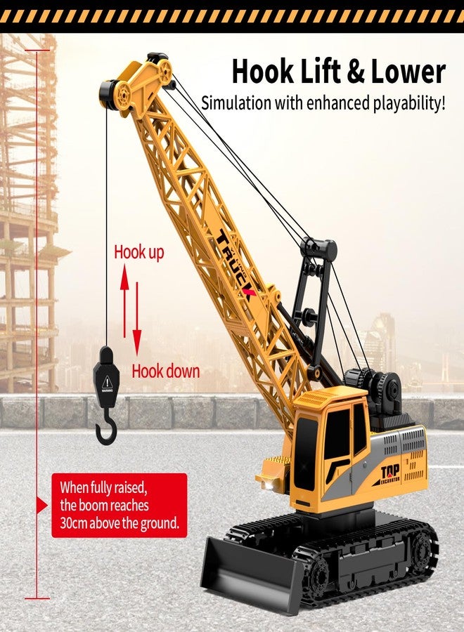 Dwi Dowellin Remote Control Crawler Crane for Boys,11-Channel 2.4GHz RC Construction Crane Toy for Kids Age 3 4-7 8 9 10 Year Old - Image 3
