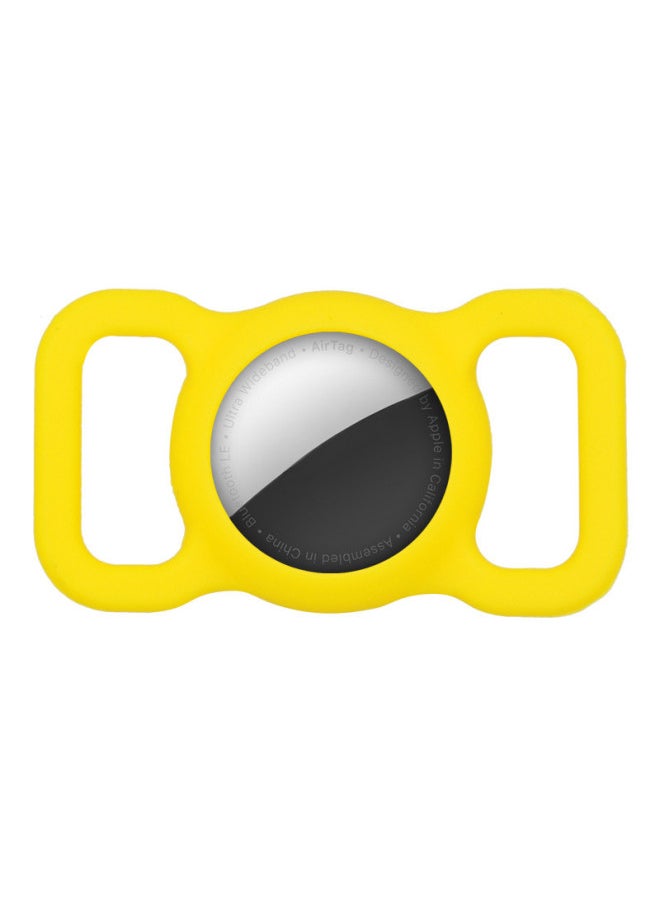 Generic - Applicable AirTag Protective Cover For Apple Airtags Silicone Air Anti-lost Device Tag Positioning Tracker Cat Collar-Color:Yellow-Applicable Model:airtag - Image 1