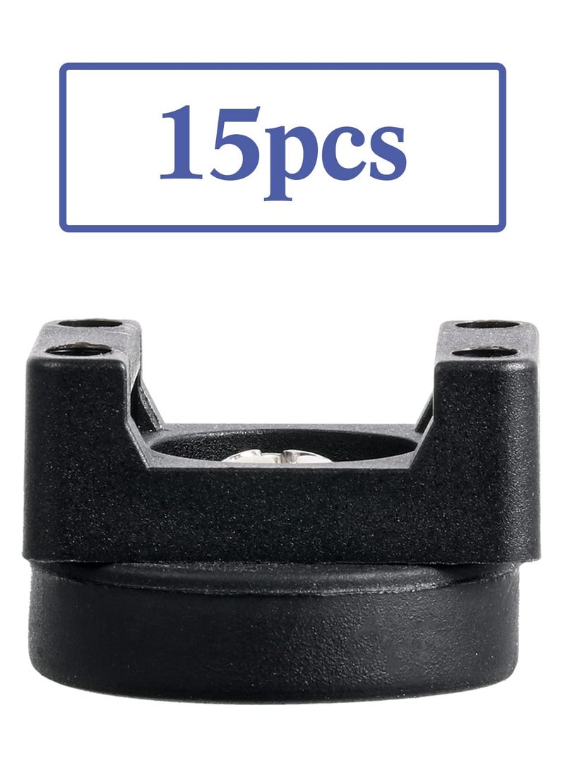 KASTWAVE 15 Pieces Magnetic Cable Zip Tie Base Black Wire Cable Holder Multipurpose Cable Ties Mount Wire Clips Management Base Electrical Cable Ties Supplies for Cable Wire Organization  - Image 3