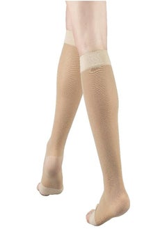 Truform Truform Sheer Compression Stockings, 15-20 mmHg, Women's Knee High Length, Open Toe, 20 Denier, Nude, Medium  - Image 5