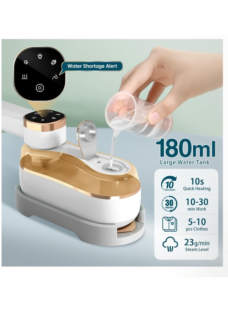 Ruinengda Portable Steam Irons Travel Steamer Iron, Dry u0026 Wet 2 in 1 Mini Steam Iron for Clothes, 180° Rotatable Portable Iron Steamer for Home, Travel, Dorm, Gifts, School, Office, Home Essential，1200W - Image 5