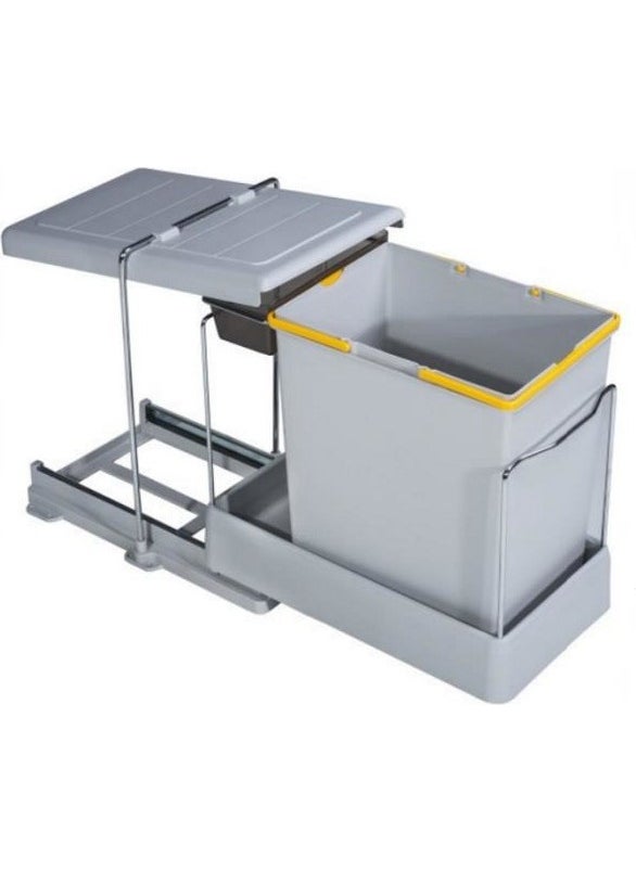 Pelikan 21600 Railed In-Cabinet Trash Can 16+1 Lt (17 Lt) - Kitchen Trash Can  - Image 1