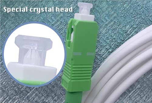 Elfcam® - 30m/98.4ft Fiber Optic Cable SCA to SCA Simplex Singlemode 9/125μm LSZH, Patch Cord Cable for FTTH, White Color, 30 Meters - Image 4